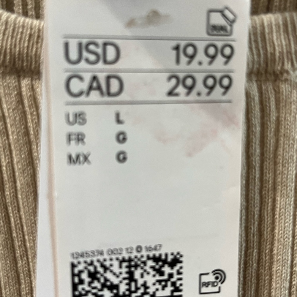 H&M Beige Dress Short Sleeve 53 percent polyester 26 percent pollamida - Picture 4 of 5